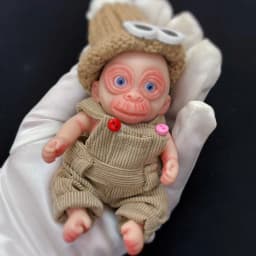 6 Inch Full Solid Silicone Monkey Reborn Doll Handmade Reborn Baby With Clothes Reborn Doll Kits Boneca De Silicon