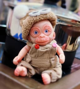 6 Inch Full Solid Silicone Monkey Reborn Doll Handmade Reborn Baby With Clothes Reborn Doll Kits Boneca De Silicon