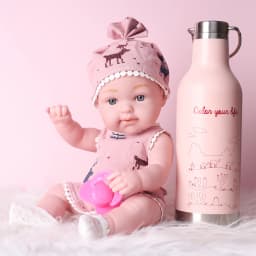 One Piece 12.6 Inches Newreborn Baby Doll Light Pink Color Clothes Vinyl Body 32cm Realistic Reborn Baby Dolls with Pacifier