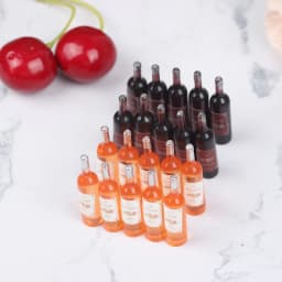 10Pcs 1/12 Dollhouse Miniature Bottles Of Red Wine Dollhouse Kitchen Food Toys