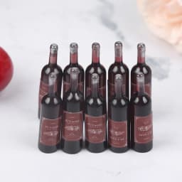 10Pcs 1/12 Dollhouse Miniature Bottles Of Red Wine Dollhouse Kitchen Food Toys