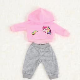 Kawaii Animal Hoodie Sweat Pants Suits for 16-18Inch 45cm Baby Doll Reborn Baby Doll Clothes Warm Clothing Accessories Girl Gift