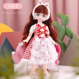 Skirt 30cm BJD Doll Clothes Colorful Kawaii 1/6 Bjd Doll Clothes Cute 3D Simulated Eye 11 Inch BJD Dolls Dress 11 Inch Doll
