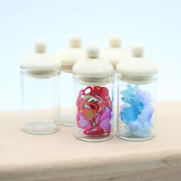 4Pcs 1/12 Dollhouse Clear Glass Jar Dollhouse Miniature Kitchen Storage Bottles Dolls House Decoration Accessories