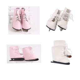 Doll Roller Skate Sequin Shoes Doll Ice Skates Fit 18 Inch American&43 Cm Baby Doll Generation Christmas Girl`s Toy DIY Gift