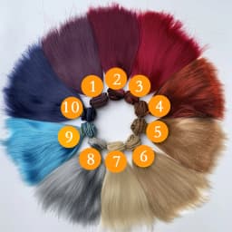 25CM High Quality Milk Silk Doll Hair Long Straight Synthetic Hair for 1/3 1/4 1/6 BJD Wig DIY Soft Doll Wig Accessories