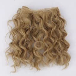 15CM Curly Doll Hair DIY Toy Accessories Synthetic Heat Resistant Fiber Wig Blonde Color