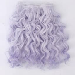 15CM Curly Doll Hair DIY Toy Accessories Synthetic Heat Resistant Fiber Wig Blonde Color