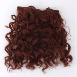 15CM Curly Doll Hair DIY Toy Accessories Synthetic Heat Resistant Fiber Wig Blonde Color