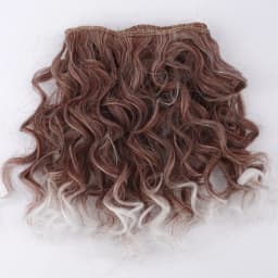15CM Curly Doll Hair DIY Toy Accessories Synthetic Heat Resistant Fiber Wig Blonde Color