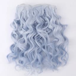 15CM Curly Doll Hair DIY Toy Accessories Synthetic Heat Resistant Fiber Wig Blonde Color