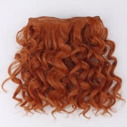 15CM Curly Doll Hair DIY Toy Accessories Synthetic Heat Resistant Fiber Wig Blonde Color