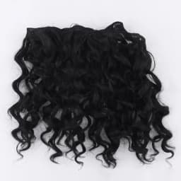 15CM Curly Doll Hair DIY Toy Accessories Synthetic Heat Resistant Fiber Wig Blonde Color