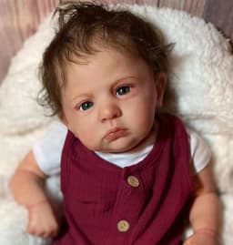 50cm Open Eyes Cameron Waterproof Reborn Baby Boy With Rooted Hair Painted Skin Visible Veins Lifelike Newborn Baby Doll