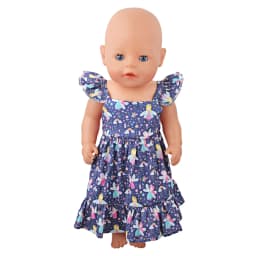 Newly Designed Doll Skirt Flamingos,Sunflowers,Flowers Flying Sleeve Dress For 18 Inch American&43cm Baby New Born Girl Doll Toy