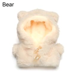 20CM Doll Clothes Plush Fur Coat Cartoon Animal Horn Buckle Overcoat Rabbit Bear Tiger Winter Hairy Outfits For Idol Dolls Toys