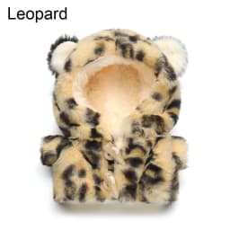 20CM Doll Clothes Plush Fur Coat Cartoon Animal Horn Buckle Overcoat Rabbit Bear Tiger Winter Hairy Outfits For Idol Dolls Toys