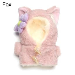 20CM Doll Clothes Plush Fur Coat Cartoon Animal Horn Buckle Overcoat Rabbit Bear Tiger Winter Hairy Outfits For Idol Dolls Toys