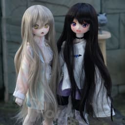 10 Colors 1/3 1/4 1/6 BJD Wig High Temperature Silk Cute Bangs Long Curly Hair BJD Doll Wig Dress Up Dolls Accessories Toys