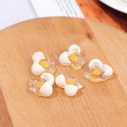 5pcs 1:12 Dollhouse Miniature Mini Broken Egg Model DIY Kitchen Toys Accessories