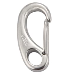 2PCS Boat Marine Stainless Steel Egg Shape Spring Snap Hook Clips Quick Carabiner Outdoor Buckle