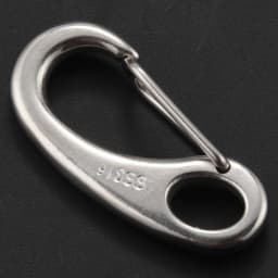 2PCS Boat Marine Stainless Steel Egg Shape Spring Snap Hook Clips Quick Carabiner Outdoor Buckle