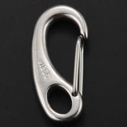 2PCS Boat Marine Stainless Steel Egg Shape Spring Snap Hook Clips Quick Carabiner Outdoor Buckle