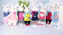 Original Metoo Dolls Cute Soft Tiramitu Rabbit Dolls Stuffed Bunny Toy Companion Comfort Doll Room Decor Kids Girls Gift