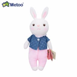 Original Metoo Dolls Cute Soft Tiramitu Rabbit Dolls Stuffed Bunny Toy Companion Comfort Doll Room Decor Kids Girls Gift