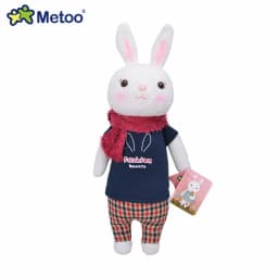 Original Metoo Dolls Cute Soft Tiramitu Rabbit Dolls Stuffed Bunny Toy Companion Comfort Doll Room Decor Kids Girls Gift