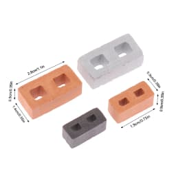 20/50Pcs Miniature Cinder Blocks Model 1/12 Dollhouse Micro Landscape Mini Concrete Bricks Toy Micro Scene Construction Props