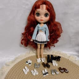 Fashion 1/6 Blythe Doll Shoes Barbi Doll Shoes Accessories 2.2x1.2cm