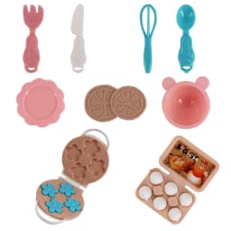 For 17CM Doll Accessories Apron Kitchenware Mini Food Cart Plates For Labubu Doll Cute Mini Pop Accessories,Festival Gifts Toys