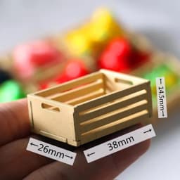 3pcs Dollhouse Miniature Mini Wooden Fruit Frame For 1:12 Dollhouse