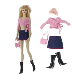 1/6 Doll Fashion Casual Wear Clothes Plush Coat Pants Winter Wear Clothes Skirt Bags Handmade Girl Doll Jacket Set For 29~32cm