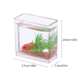 1Pc 1:12 Dollhouse Miniature Fish Tank Simulation Aquarium Home Decor Toy Doll House Accessories