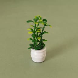 Doll House Mini Simulated Green Plant Potting Plant Model DIY Dollhouse Home Garden Outdoor Landscape Flower Bed Scene Decor