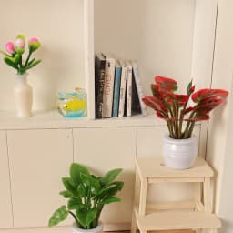 Doll House Mini Simulated Green Plant Potting Plant Model DIY Dollhouse Home Garden Outdoor Landscape Flower Bed Scene Decor