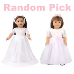 18 Inch Dolls Dress 43CM Baby New Born Doll Christmas Clothing For American Doll Clothes Cute Princess Gauze Skirt Gift For Girl