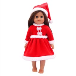 18 Inch Dolls Dress 43CM Baby New Born Doll Christmas Clothing For American Doll Clothes Cute Princess Gauze Skirt Gift For Girl