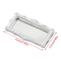 1:12 Dollhouse Miniature Mirror Vintage Square Carved Mirror Furniture Model Decor Toy Doll House Accessories
