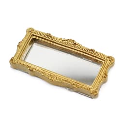1:12 Dollhouse Miniature Mirror Vintage Square Carved Mirror Furniture Model Decor Toy Doll House Accessories
