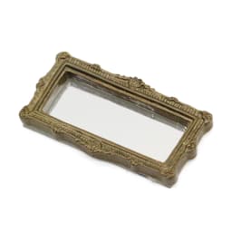 1:12 Dollhouse Miniature Mirror Vintage Square Carved Mirror Furniture Model Decor Toy Doll House Accessories