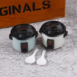 1/12 Scale Dollhouse Miniature Rice Cooker Machine Modle Simulation Kitchen Appliance Accessories Pretend Play Toys Gift