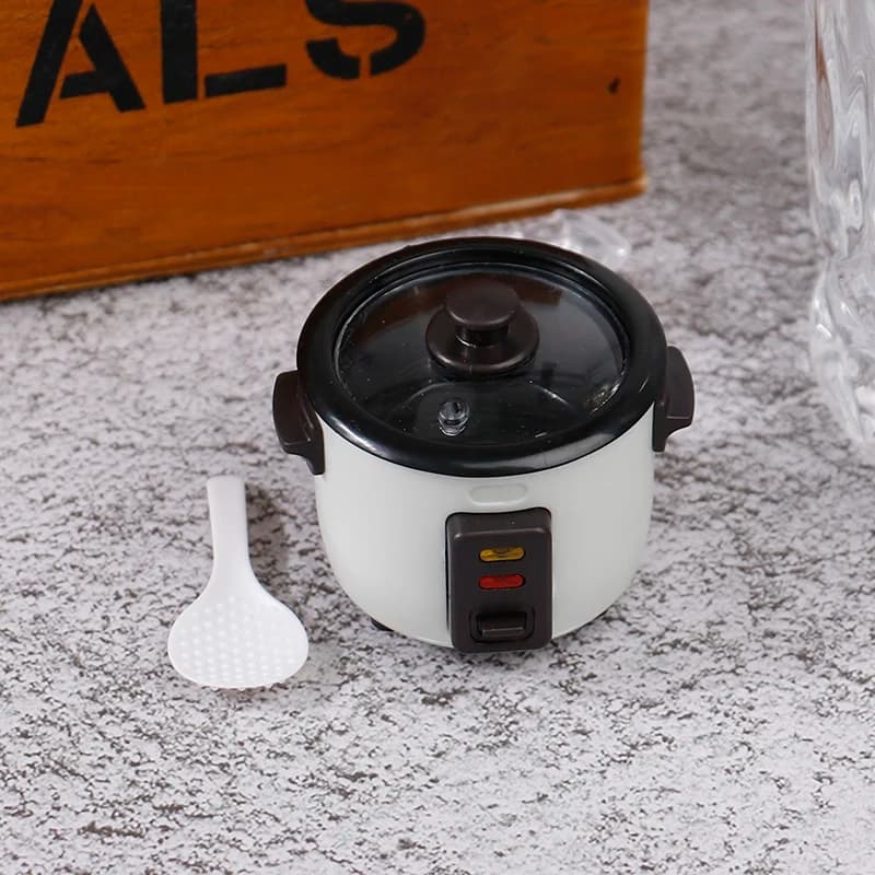 1/12 Scale Dollhouse Miniature Rice Cooker Machine Modle Simulation Kitchen Appliance Accessories Pretend Play Toys Gift