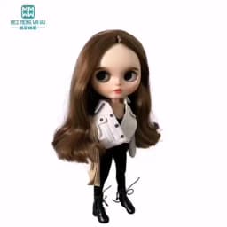 Blyth Doll Clothes Fashion Coats Jackets Brown, Black, White Fit Azone, Obitsu Doll Accessories Girl Gifts