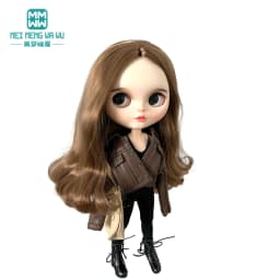 Blyth Doll Clothes Fashion Coats Jackets Brown, Black, White Fit Azone, Obitsu Doll Accessories Girl Gifts