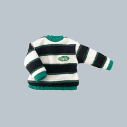 New Blythe Doll Clothes Colored Striped Round Neck Sweater Hoodie with Sports Wide Leg Pants Crossbody Bag for Blyth ob24 Outfit