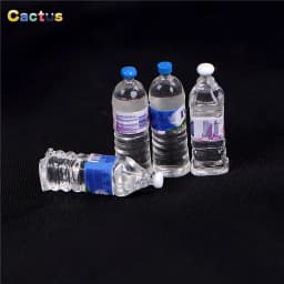 4PCS 1:6 Dollhouse Mineral Water Bottle Miniature Toy Doll Food Kitchen Living Room Accessories Kids Gift Pretend Play Toys