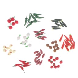 10Pcs 1:12 Miniature Vegetable Mini Carrot Radish Pepper Simulation Vegetable Dollhouse Food Doll House Accessories Ornaments